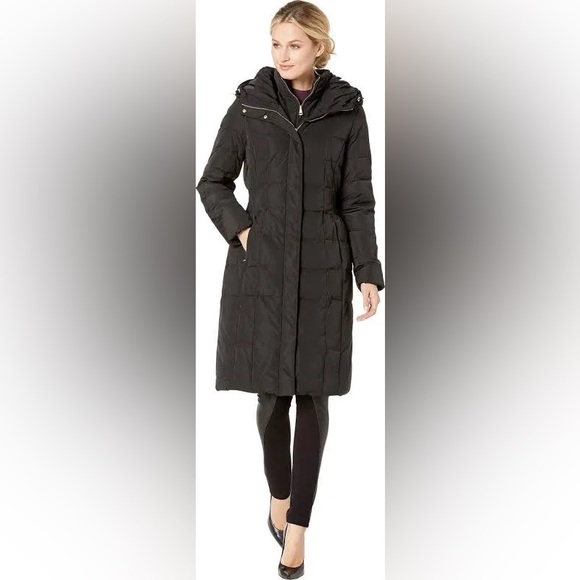 Cole Haan signature box quilt down puffer navy blue - Picture 3 of 8